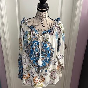 Floral Boho Off-Shoulder Top